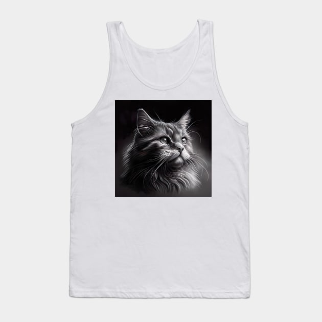 Cat Artwork Tank Top by Flowers Art by PhotoCreationXP